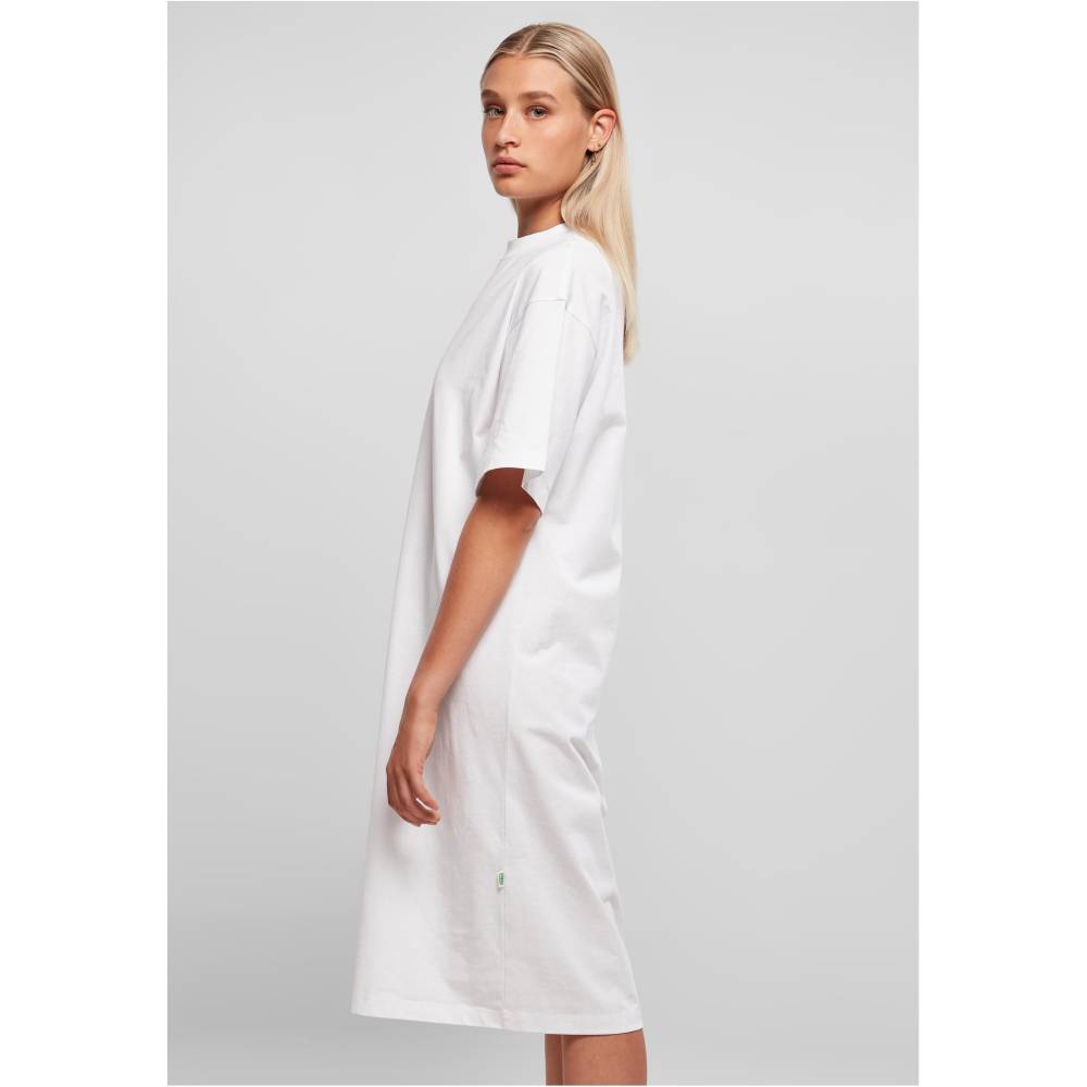 Urban Classics - Organic Oversized Tee Langes Kleid - Weiß